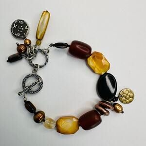 Silpada Beaded Toggle Clasp with Charms